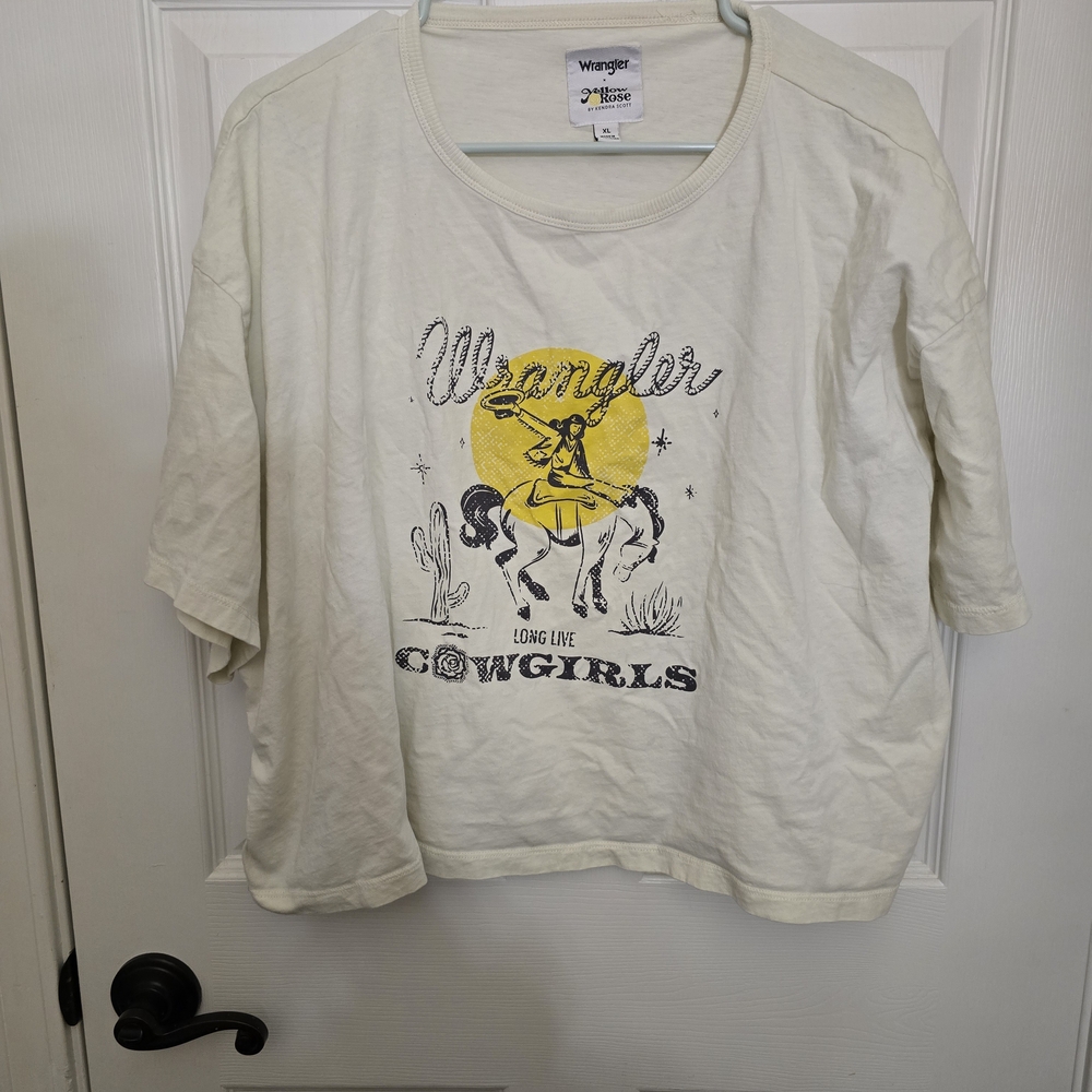 Wrangler x Yellow Rose Cream Tee